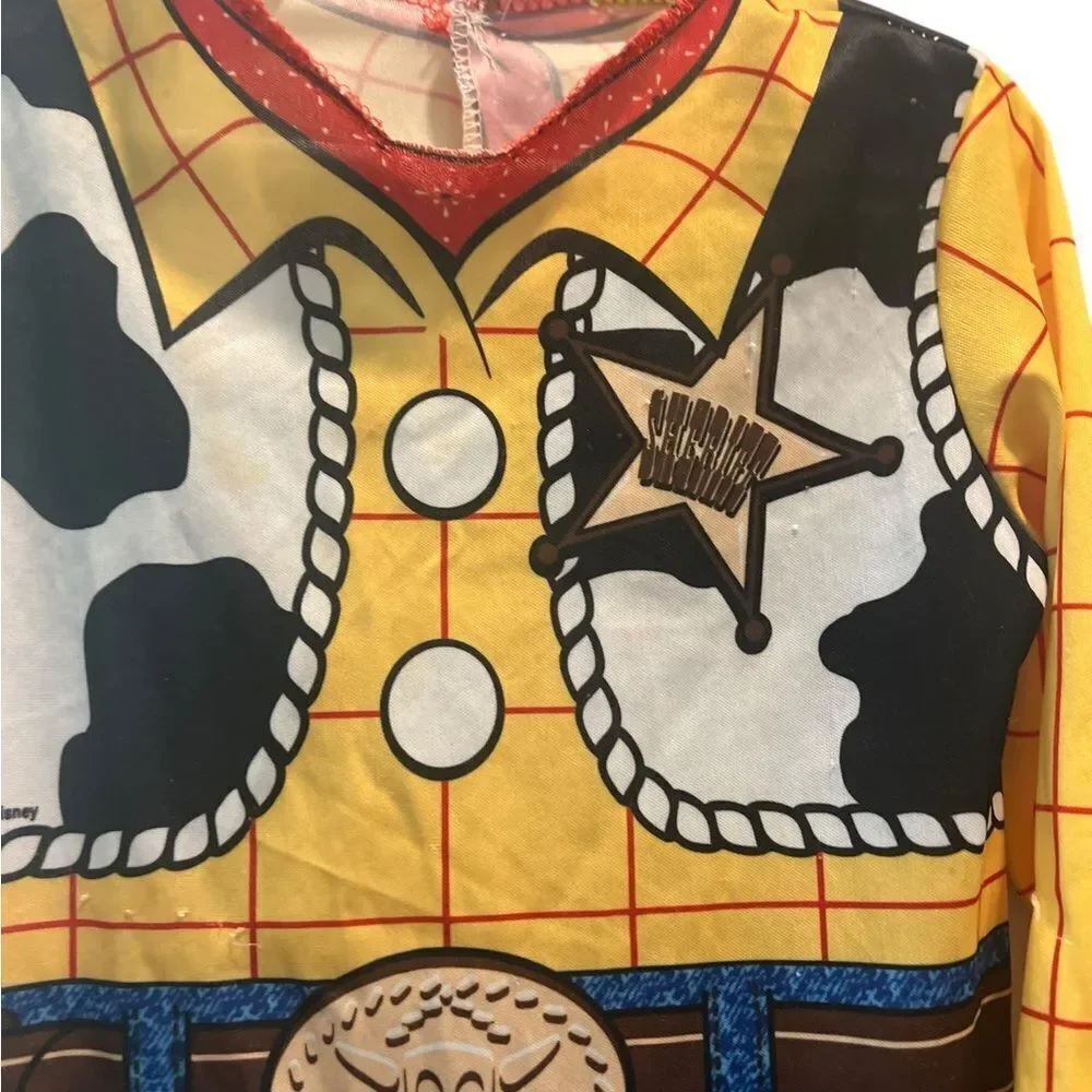Disney Pixar Toy Story Woody Long Sleeve Jumpsuit Costume Pajamas – Toddler Boys